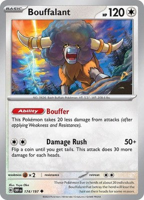 Bouffalant 174/197 SV03: Obsidian Flames Pokémon TCG