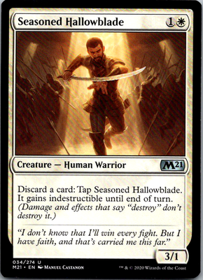 Seasoned Hallowblade Core Set 2021 34 U Magic: The Gathering Near Mint