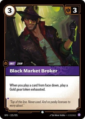 Black Market Broker 121/221 Spiritforged Riftbound: League of Legends