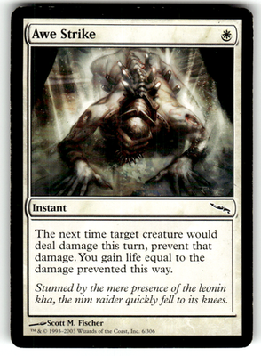 Awe Strike Mirrodin 6 C Magic: The Gathering Lightly Played