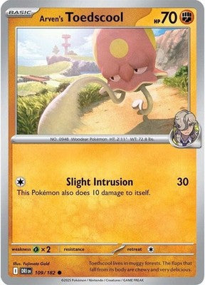 Arven's Toedscool 109/182 SV10: Destined Rivals Pokémon TCG