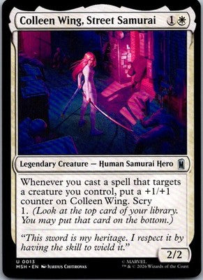Colleen Wing, Street Samurai 13 Marvel Super Heroes Magic: The Gathering NM