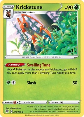 Kricketune 010/189 SWSH10: Astral Radiance Pokémon TCG