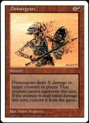 Disintegrate Fifth Edition C Magic: The Gathering Lightly Played