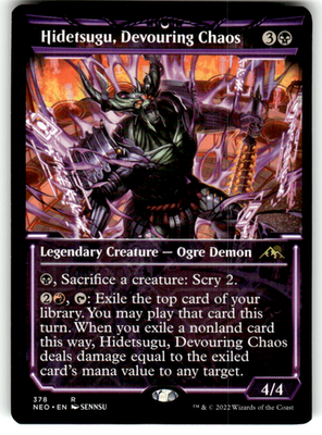 Hidetsugu, Devouring Chaos (Showcase) Kamigawa: Neon Dynasty 378 R Near Mint