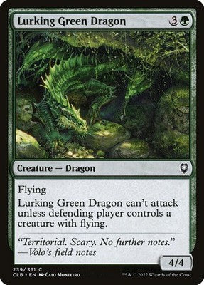 Lurking Green Dragon CLB 239 NM Magic: The Gathering
