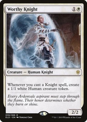 Worthy Knight ELD 36 NM Magic: The Gathering