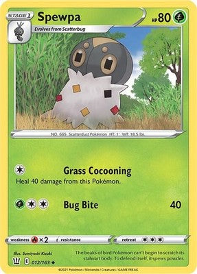 Spewpa 012/163 SWSH05: Battle Styles Pokémon TCG