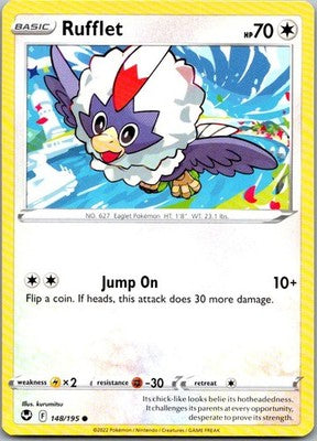 Rufflet 148/195 Common Silver Tempest Pokemon Lightly Played