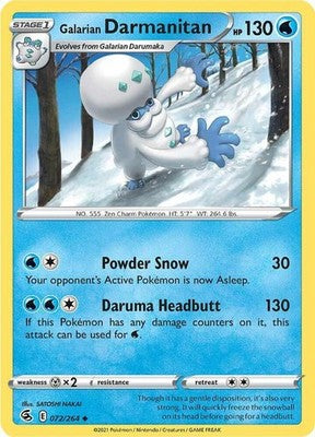 Galarian Darmanitan 072/264 SWSH08: Fusion Strike Pokémon TCG