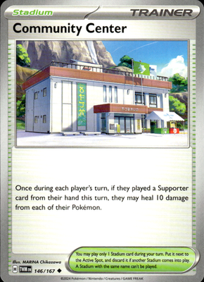 Community Center Twilight Masquerade 146/167 Uncommon Pokémon — English