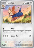Herdier 075/086 SV: White Flare Reverse Holofoil Pokémon TCG