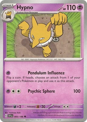 Hypno 083/198 SV01: Scarlet & Violet Base Set Reverse Holofoil Pokémon TCG