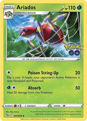 Ariados 007/078 Pokemon GO Pokémon TCG