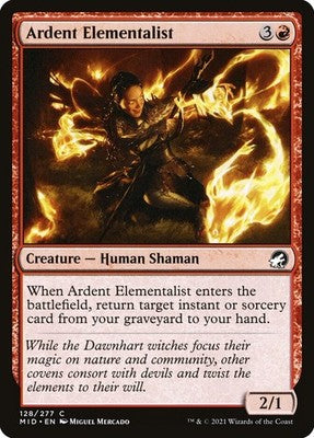 Ardent Elementalist MID 128 NM Magic: The Gathering