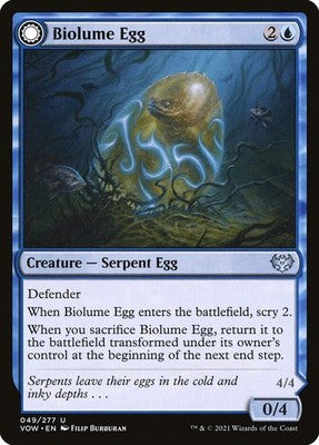 Biolume Egg // Biolume Serpent VOW 49 LP Magic: The Gathering