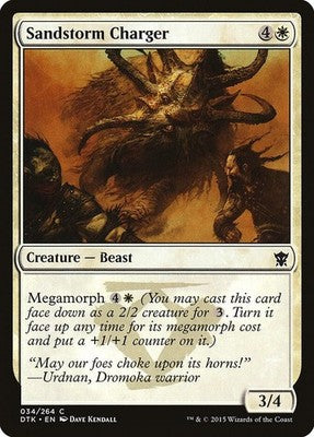 Sandstorm Charger DTK 34 NM Magic: The Gathering