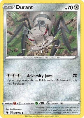 Durant 184/264 SWSH08: Fusion Strike Pokémon TCG