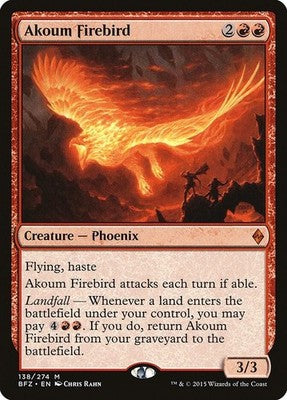 Akoum Firebird BFZ 138 NM Magic: The Gathering
