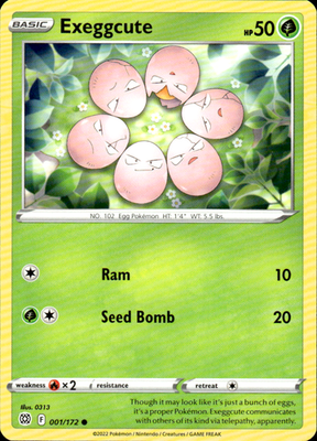 Exeggcute Brilliant Stars 001/172 Common Pokémon — English Lightly Played