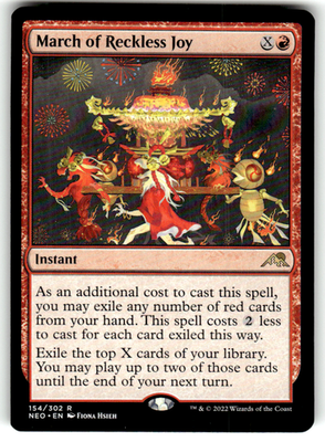 March of Reckless Joy Kamigawa: Neon Dynasty 154 R Magic: The Gathering