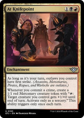 At Knifepoint OTJ 193 Foil NM Magic: The Gathering