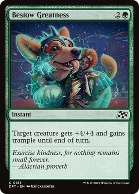 Bestow Greatness DFT 155 NM Magic: The Gathering