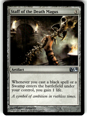 Staff of the Death Magus Magic 2014 (M14) 219 U Magic: The Gathering Near Mint