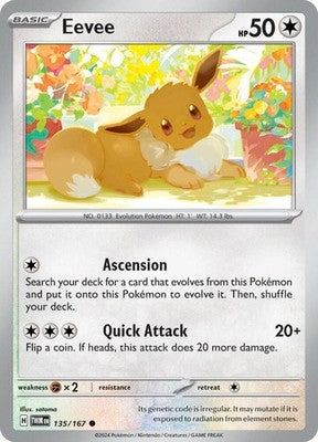 Eevee 135/167 SV06: Twilight Masquerade Pokémon TCG