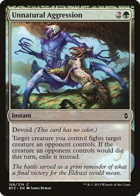 Unnatural Aggression BFZ 168 NM Magic: The Gathering