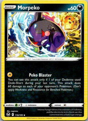 Morpeko 116/195 Uncommon Silver Tempest Pokemon Lightly Played