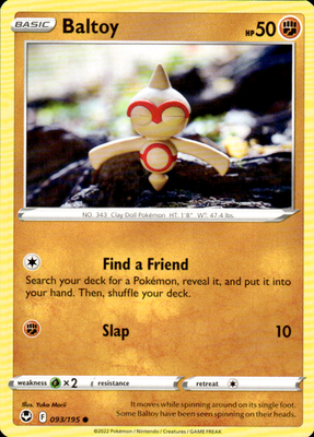 Baltoy Silver Tempest 093/195 Common Pokémon — English Near Mint