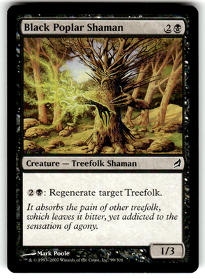 Black Poplar Shaman Lorwyn 99 C Magic: The Gathering Near Mint