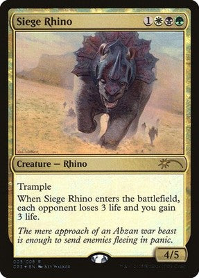 Siege Rhino CP3 5 Foil NM Magic: The Gathering