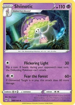 Shiinotic 080/189 SWSH03: Darkness Ablaze Pokémon TCG
