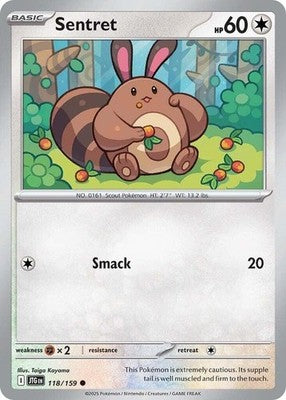 Sentret 118/159 SV09: Journey Together Reverse Holofoil Pokémon TCG