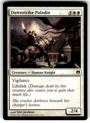 Dawnstrike Paladin Duel Decks: Heroes vs. Monsters 14 C Magic: The Gathering