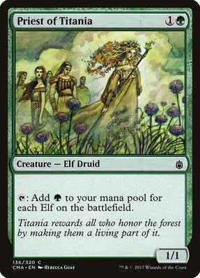 Priest of Titania CMA 136 NM Magic: The Gathering