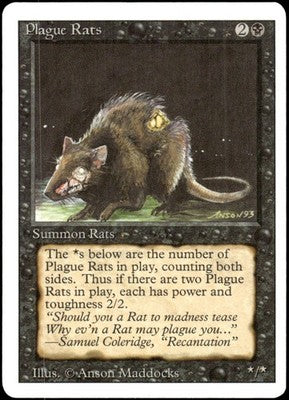 Plague Rats Revised Edition C Magic: The Gathering Lightly Played