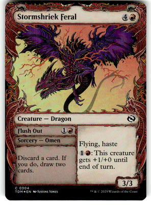 Stormshriek Feral (Showcase) Tarkir: Dragonstorm 304 C Foil Magic: The Gathering