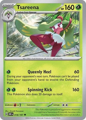 Tsareena 018/197 SV03: Obsidian Flames Pokémon TCG
