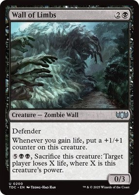 Wall of Limbs TDC 200 NM Magic: The Gathering