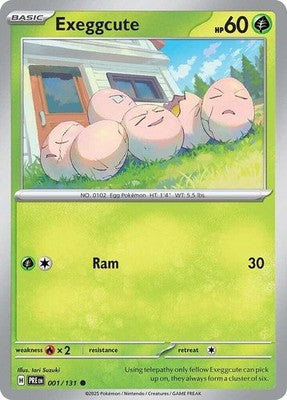 Exeggcute 001/131 SV: Prismatic Evolutions Reverse Holofoil Pokémon TCG