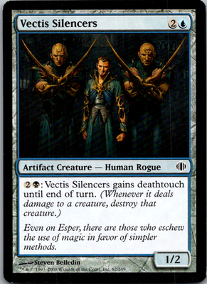 Vectis Silencers Shards of Alara 62 C Magic: The Gathering Lightly Played