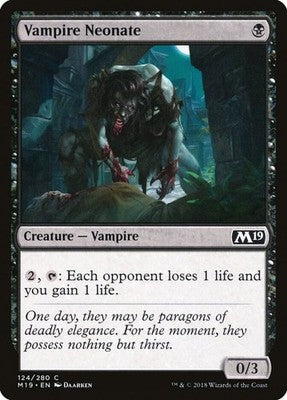 Vampire Neonate M19 124 NM Magic: The Gathering