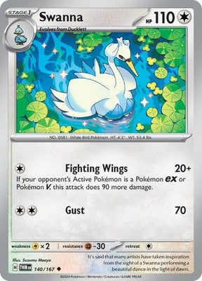 Swanna 140/167 SV06: Twilight Masquerade Pokémon TCG