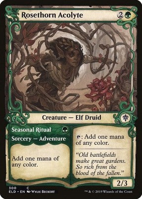 Rosethorn Acolyte // Seasonal Ritual ELD 300 NM Magic: The Gathering