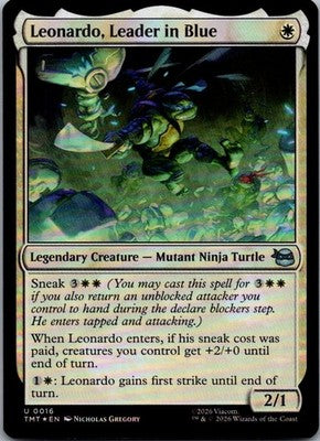 Leonardo, Leader in Blue 0016 Teenage Mutant Ninja Turtles Magic Foil NM