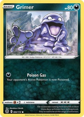 Grimer 084/172 SWSH09: Brilliant Stars Reverse Holofoil Pokémon TCG