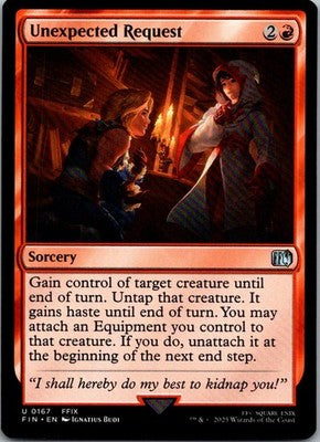Unexpected Request 167 Uncommon FINAL FANTASY Magic: The Gathering Near Mint